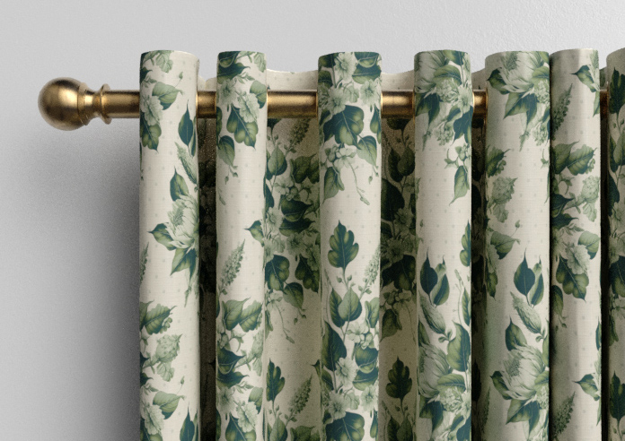 Pensford, Penn Bouquet Barbing Green - Made to Measure Curtains - Image 12